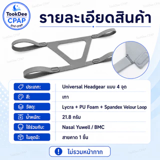 สายรัดหน้ากาก CPAP Nasal Mask Headgear สำหรับหน้ากาก Yuwell YN-02, BMC N2, Resmed ส่งจากไทย