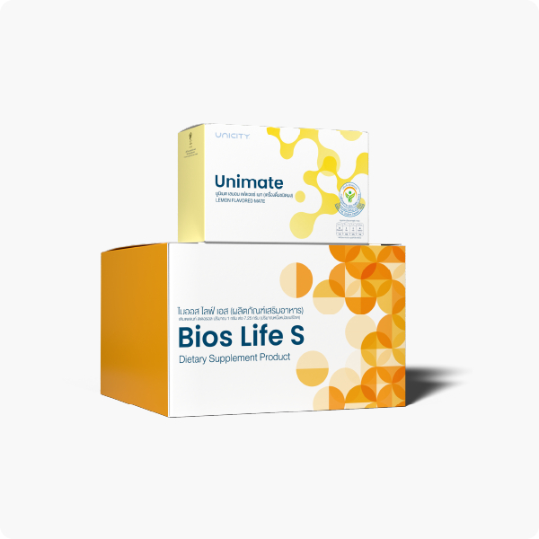 Unicity Feel Great Set Unimate 30 Packets + Bios Life S 60 Packets Thai Label