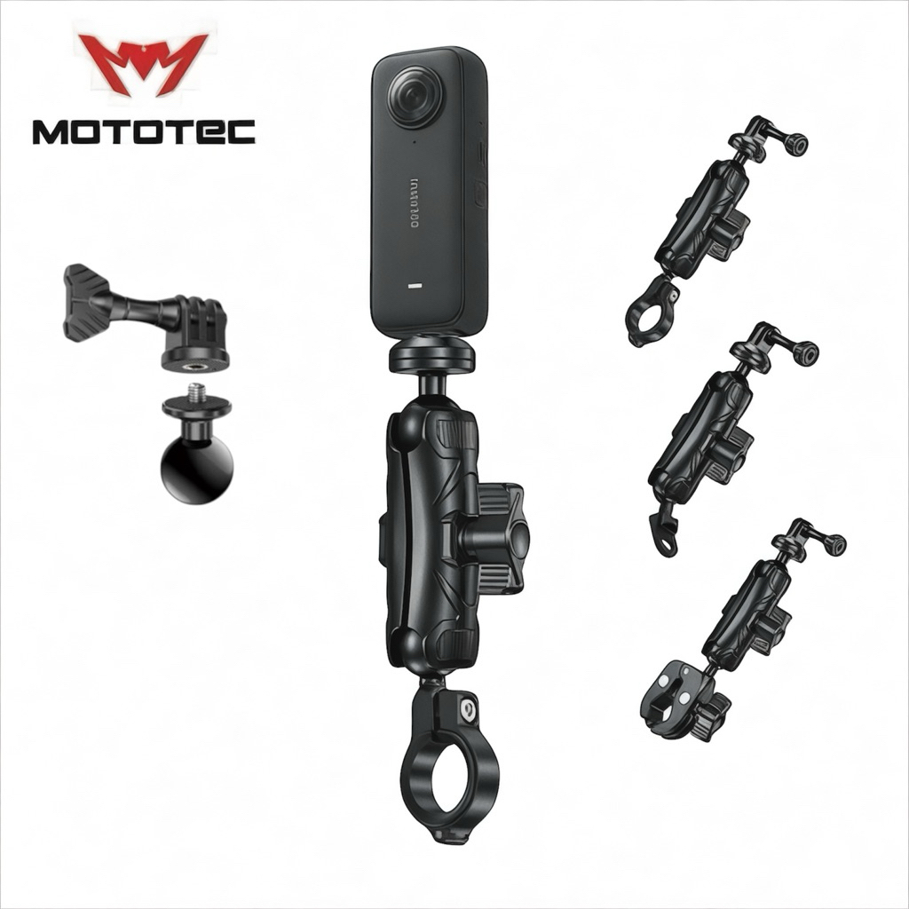 MOTOTEC Action Camera Mount ที่ยึดกล้อง Action Cam สำหรับมอเตอร์ไซค์ ปรับได้ 360°