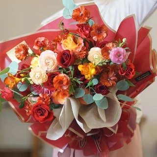 กระดาษห่อดอกไม้กันน้ำ 58x58 ซม. 20 แผ่น/แพ็ค กระดาษห่อช่อดอกไม้ 2 สี ผิวด้าน