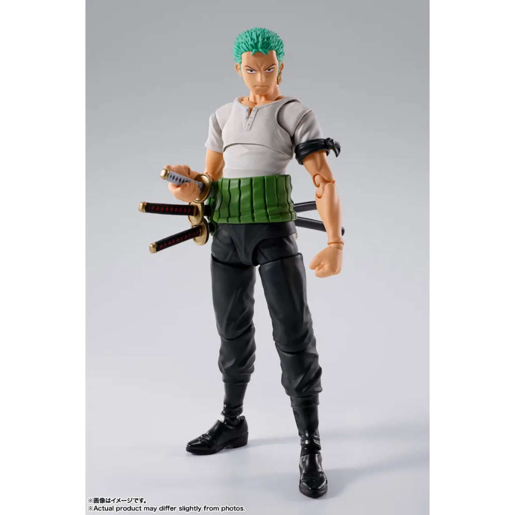"พร้อมส่ง" 4573102666253 : Tamashii S.H.Figuarts Roronoa Zoro -Romance Dawn-
