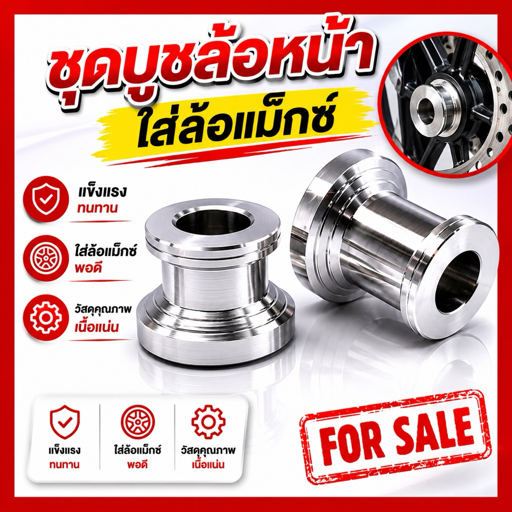 ชุดบูชล้อหน้า Scoopy-i 2021 ใส่ล้อแม็กซ์