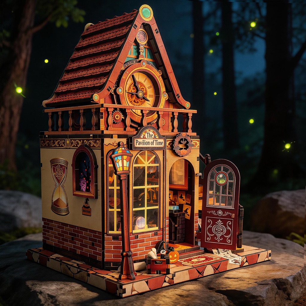 DIY รุ่น XY-B06 บ้านเวทมนตร์ วงล้อแห่งกาลเวลา โมเดลไม้ ของโชว์ ของสะสม งานอดิเรก