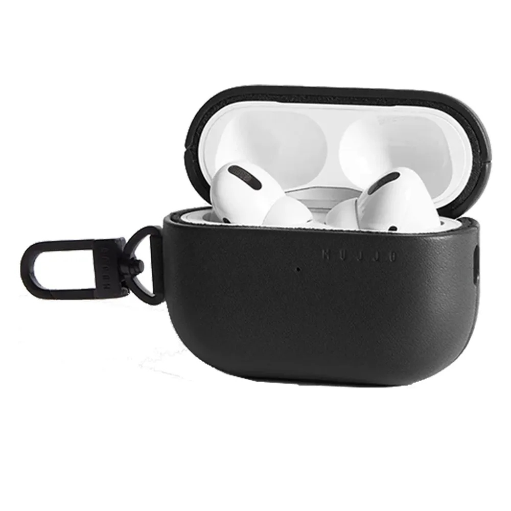 Mujjo Echelon เคสหนังแท้สำหรับ Airpod Pro 3 สี Black