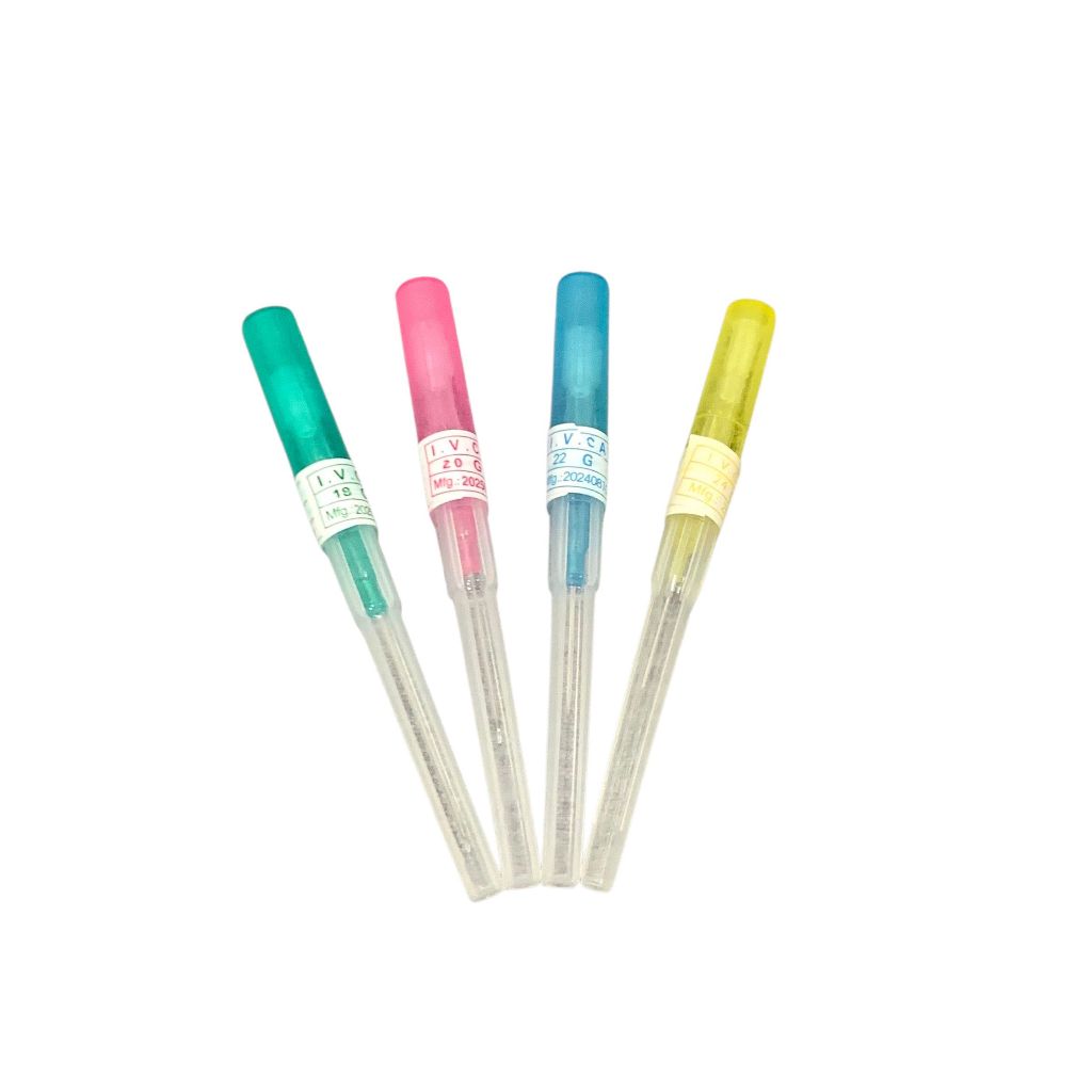 ปากกา IV Catheter ปราศจากเชื้อ ใช้แล้วทิ้ง 18G/20G/22G/24G