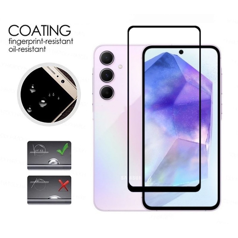 005 ฟิล์มกระจกเต็มจอ For Samsung A27 5G A57 A37 A07 4G/5G A17 A06 A16 A26 A36 A56 พร้อมส่ง ติดง่าย