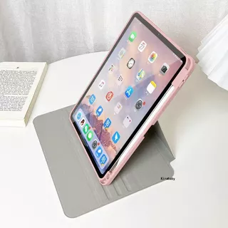 720°หมุน กระเป๋าใส่ Stick Cat รูปแบบใหม่ iPad แบบพับครึ่งหนึ่ง หัวข้างตั้งตรง สำหรับ Air6/5/4 Pro11 Gen7 Gen8 Gen9