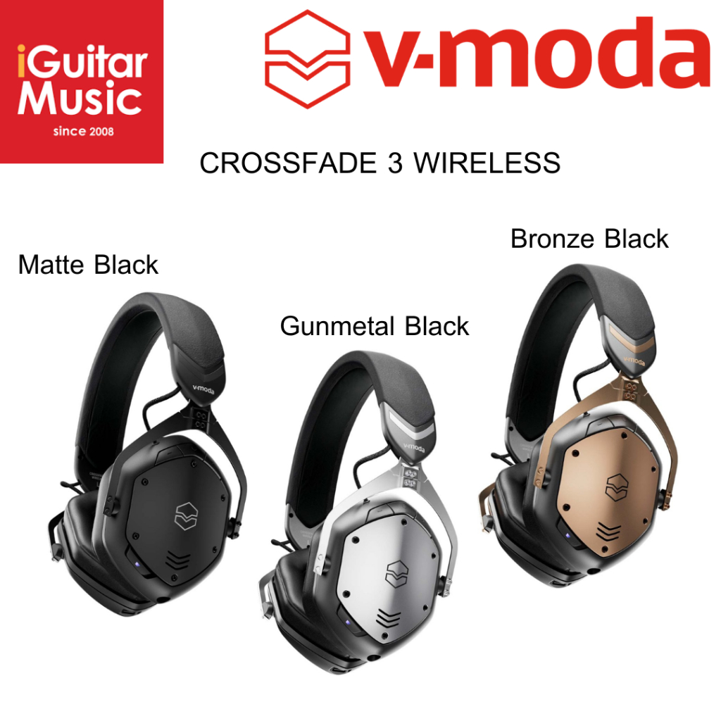 (ของแท้100%) หูฟังดีเจ V-MODA Crossfade 3 Wireless Bluetooth Headphones with aptX HD