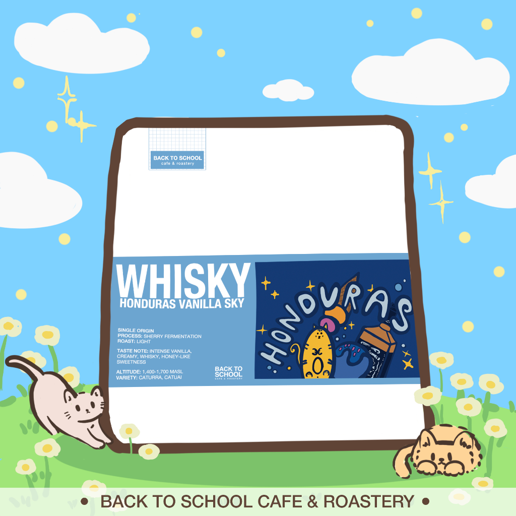 เมล็ดกาแฟคั่ว Honduras Vanilla Sky Whisky (Sherry Low temp. Fermentation)