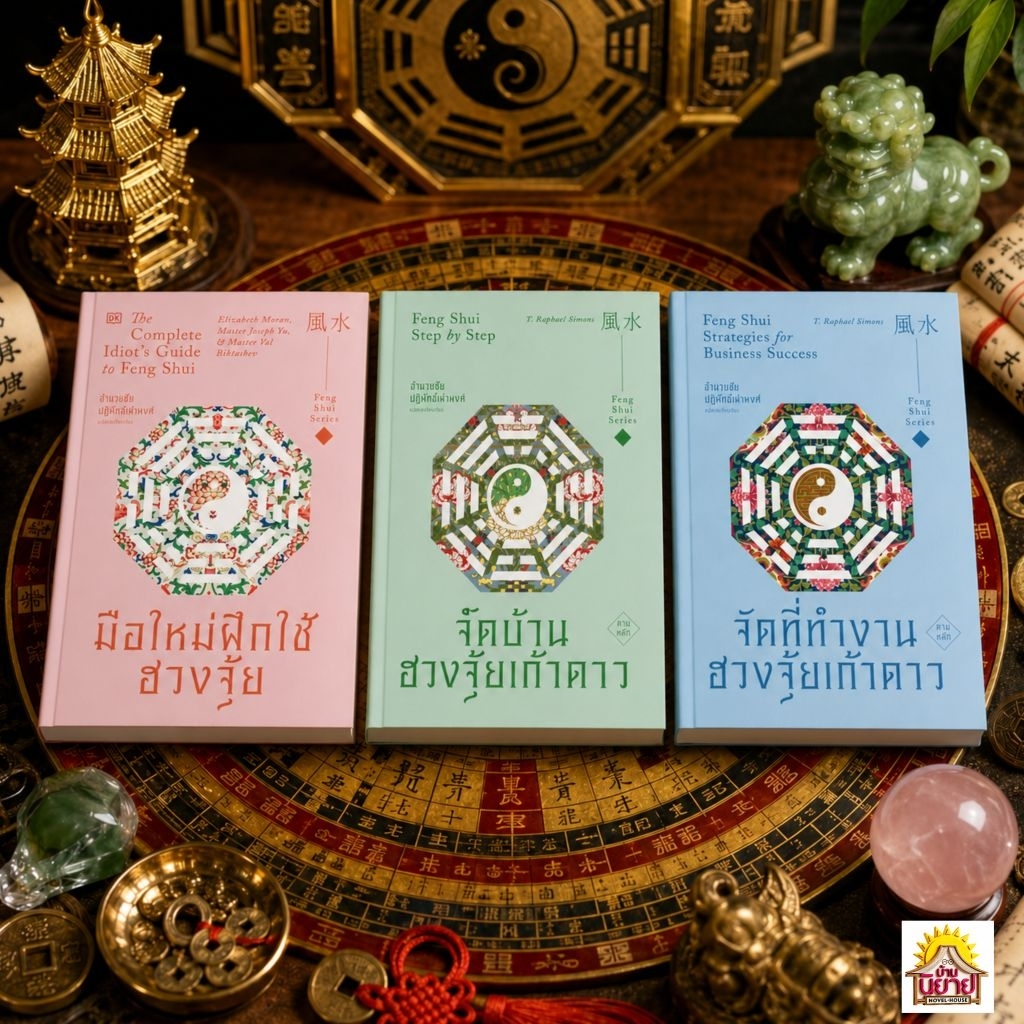 หนังสือชุดฮวงจุ้ย 3 เล่ม เขียนโดย T. Raphael Simons, Elizabeth Moran แปลโดย อำนวยชัย ปฏิพัทธ์เผ่าพง (มือหนึ่งพร้อมส่ง)