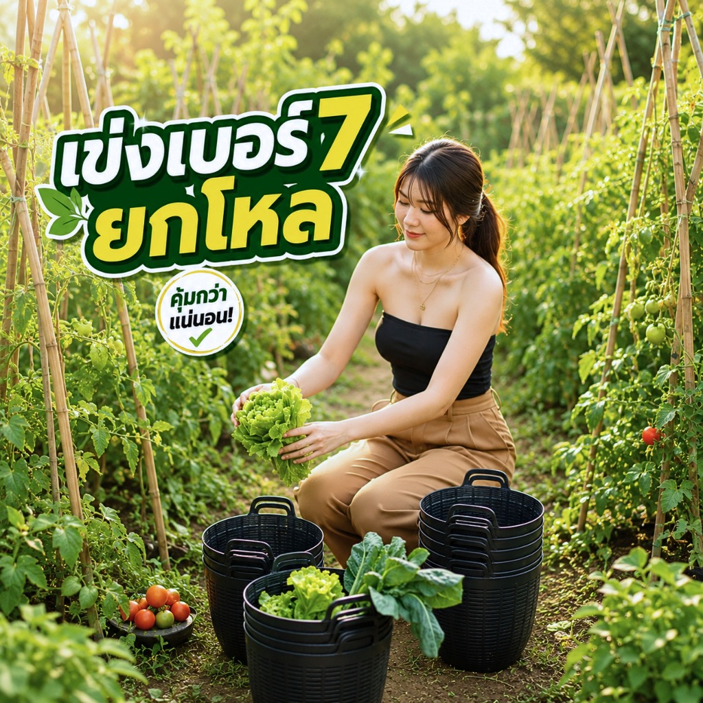 เข่งพลาสติกเบอร์ 7 สีดำ ขายยกโหล เข่งปลูกต้นไม้  เข่งจิ๋ว เข่งมินิ สุดคุ้ม #เบอร์7