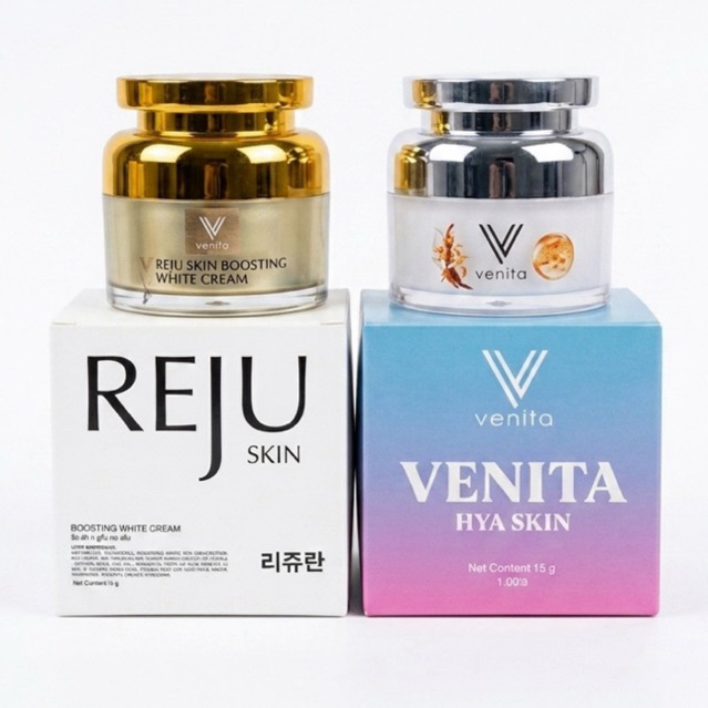 (แพคเกจใหม่2026) เซตรีจูสกิน+ครีมเวนิตา 15g. Venita Hya Skin.