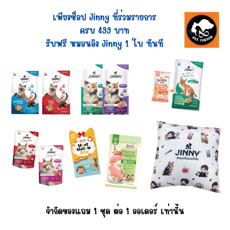 (สินค้าแถมห้ามกดสั่งซื้อ) แถม 1 ชิ้น ต่อ 1 ออเดอร์ หมอนอิง Jinny 1 ใบ