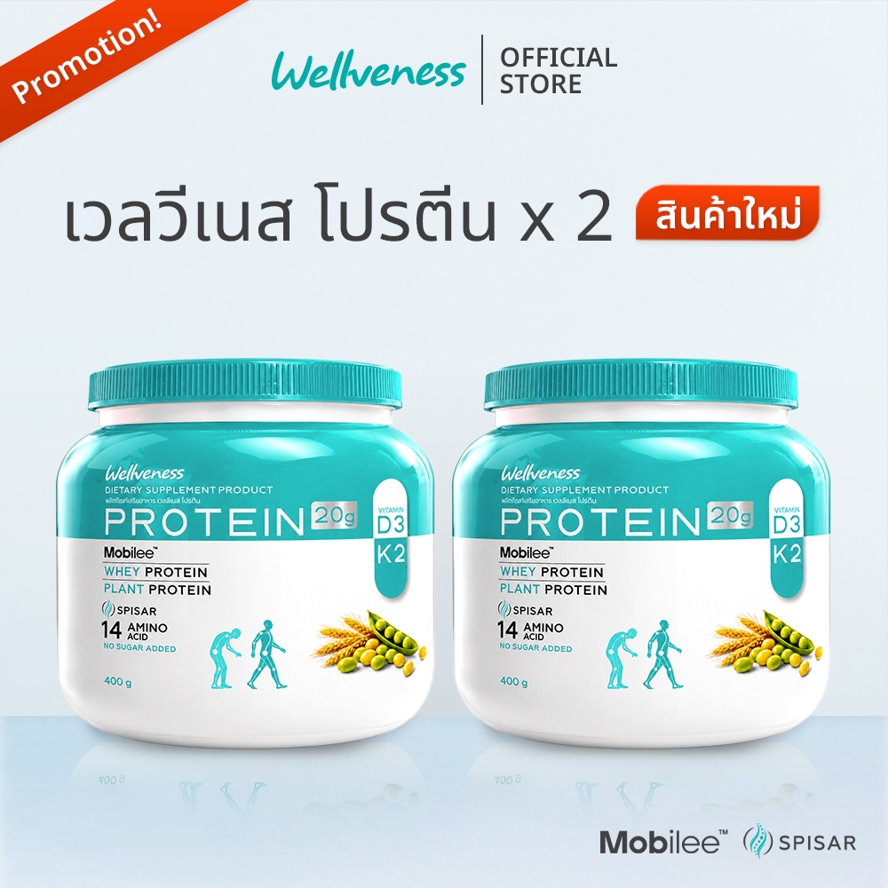 (โปร2กระปุก) Wellveness Protein - เวลโปรตีน