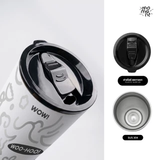แก้วเก็บความเย็น Full Matte 600ml แก้วน้ำสแตนเลส 304 เก็บเย็นนาน ดีไซน์ลายเส้นสุดคิวท์ รุ่น Happy Scribble Moment