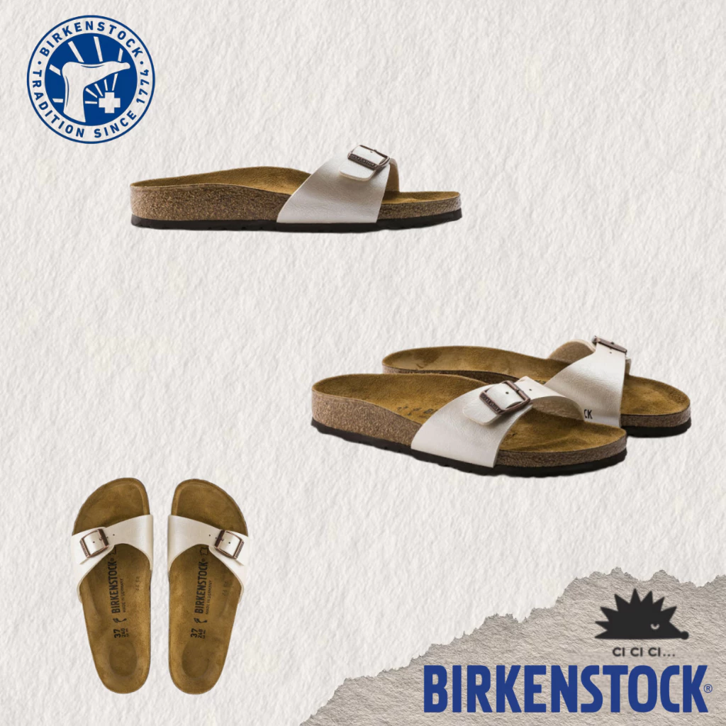 BIRKENSTOCK Madrid BF Graceful Pearl White 【ของแท้ 100 %】