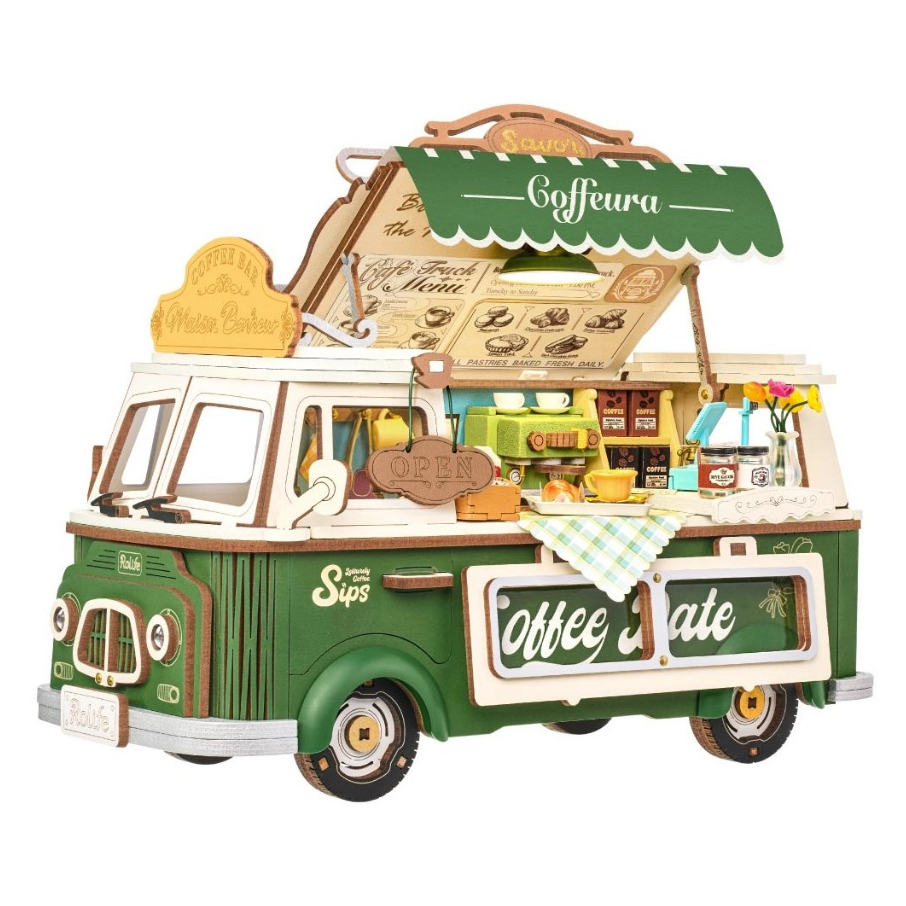 Rolife 3D Wooden Puzzle - TGS07 Leo's Coffee Truck | ของแต่งบ้าน ของเล่นศิลปะ DIY