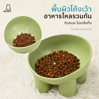 ชามกันมด แมว ชามอาหารแมว ชามอาหารสัตว์เลี้ยง ทรงเฉียง ชามอาหารสุนัข ที่วางอาหารสัตว์เลี้ยง เครื่องให้อาหารสัตว์เลี้ยง