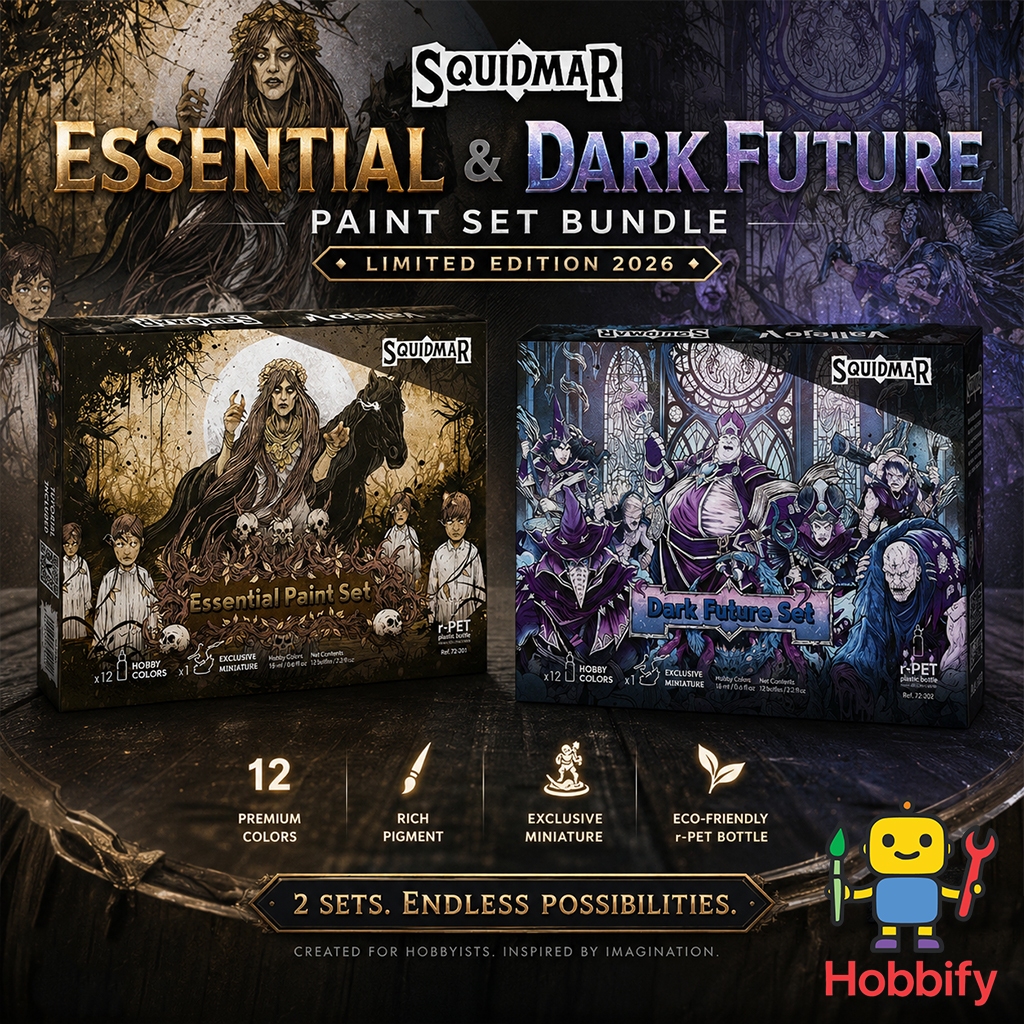 Vallejo Squidmar Essential & Dark Future Paint Set Bundle ชุดสีอะคริลิค สูตรน้ำ Limited Edition 2026 พร้อมโมเดลพิเศษ