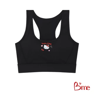 B'me เสื้อชั้นในไร้โครง level 2 ฟองกลาง รุ่น MER014 Sport Bra (Hello Kitty)สีส้มอมชมพู ดำ เทา(เข้าคู่รุ่น MER310,MER311)