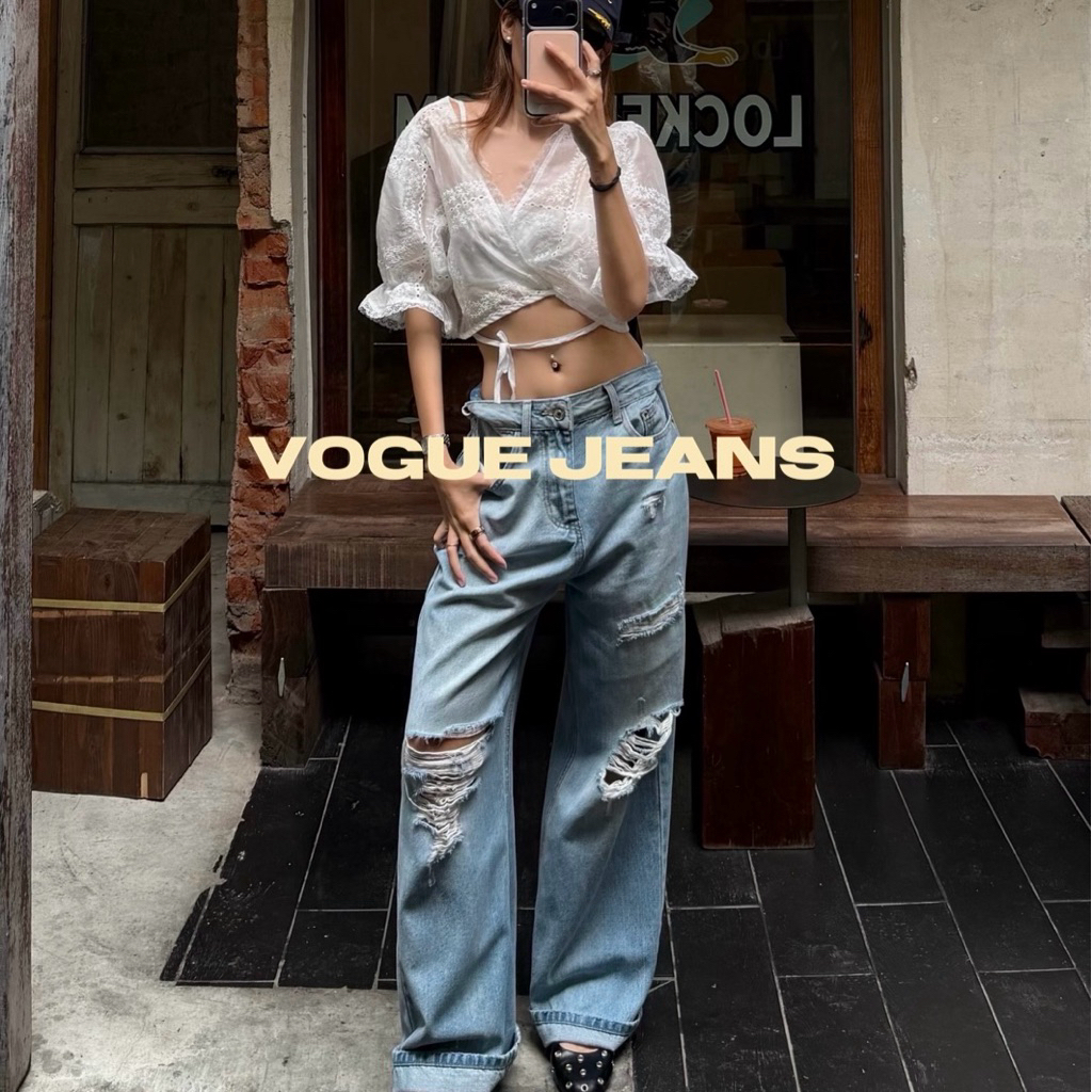 JARIN | VOGUE JEANS กางเกงยีนส์แต่งขาด