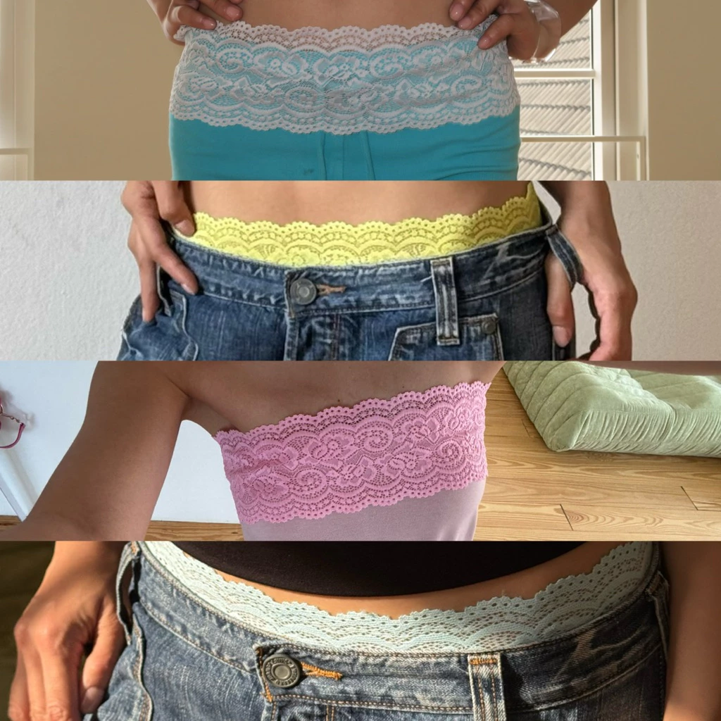 (Noc.noworcry) Lace waistband ลูกไม้ขอบเอวยางยืดเจ้าแรก! สามารถใส่ได้ทั้งอกและเอว