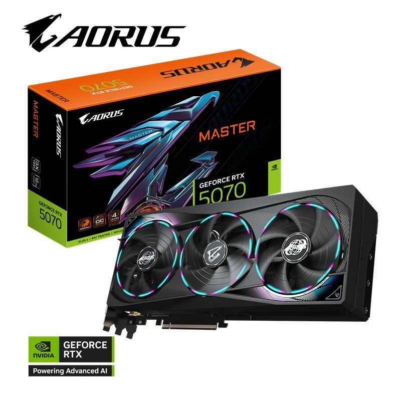 GIGABYTE AORUS GeForce RTX 5070 MASTER 12G (GV-N5070AORUS M-12GD)