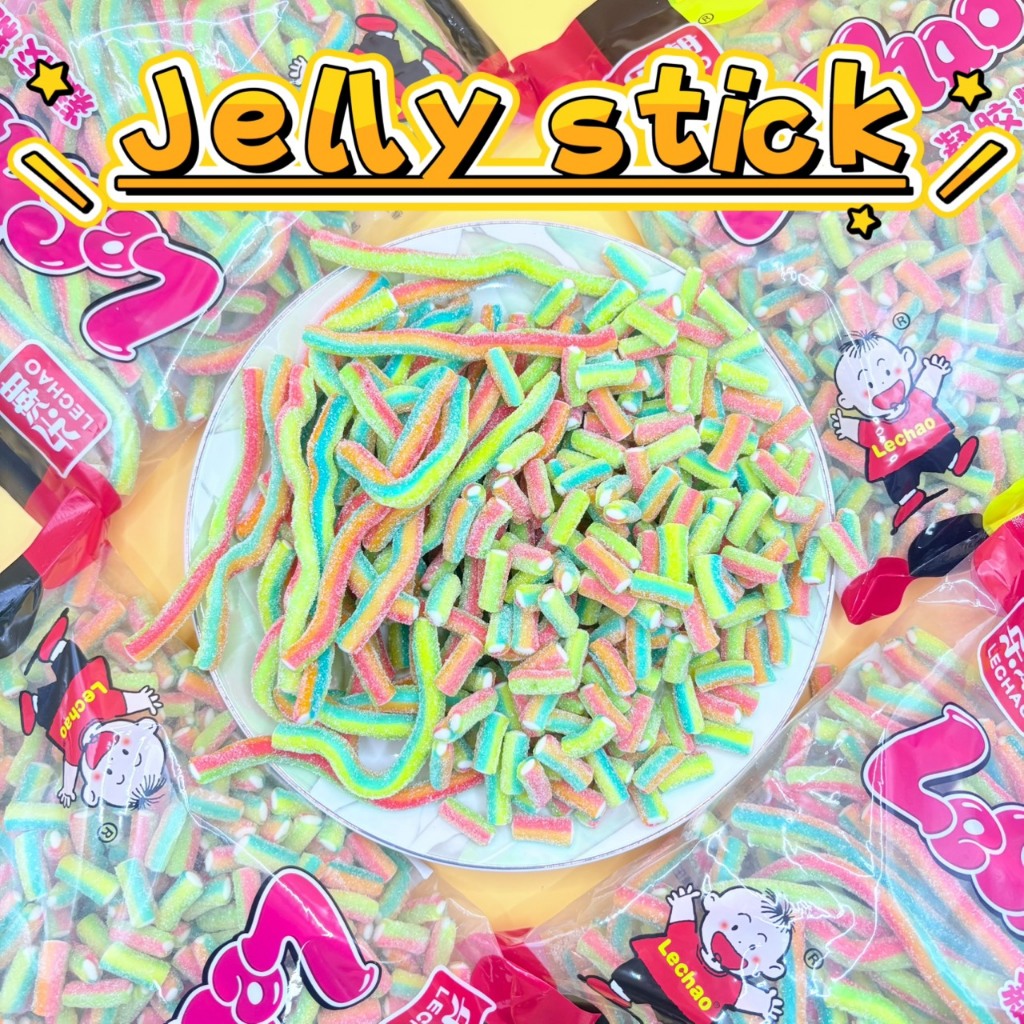 LeChao Stick เยลลี่สติ๊ก 2 ขนาดสุดฟิน สั้นก็เพลิน ยาวก็ฟิน มาพร้อมแพ็คเก็จขนาดใหญ่กินเพลิน 1 กิโลกรัม