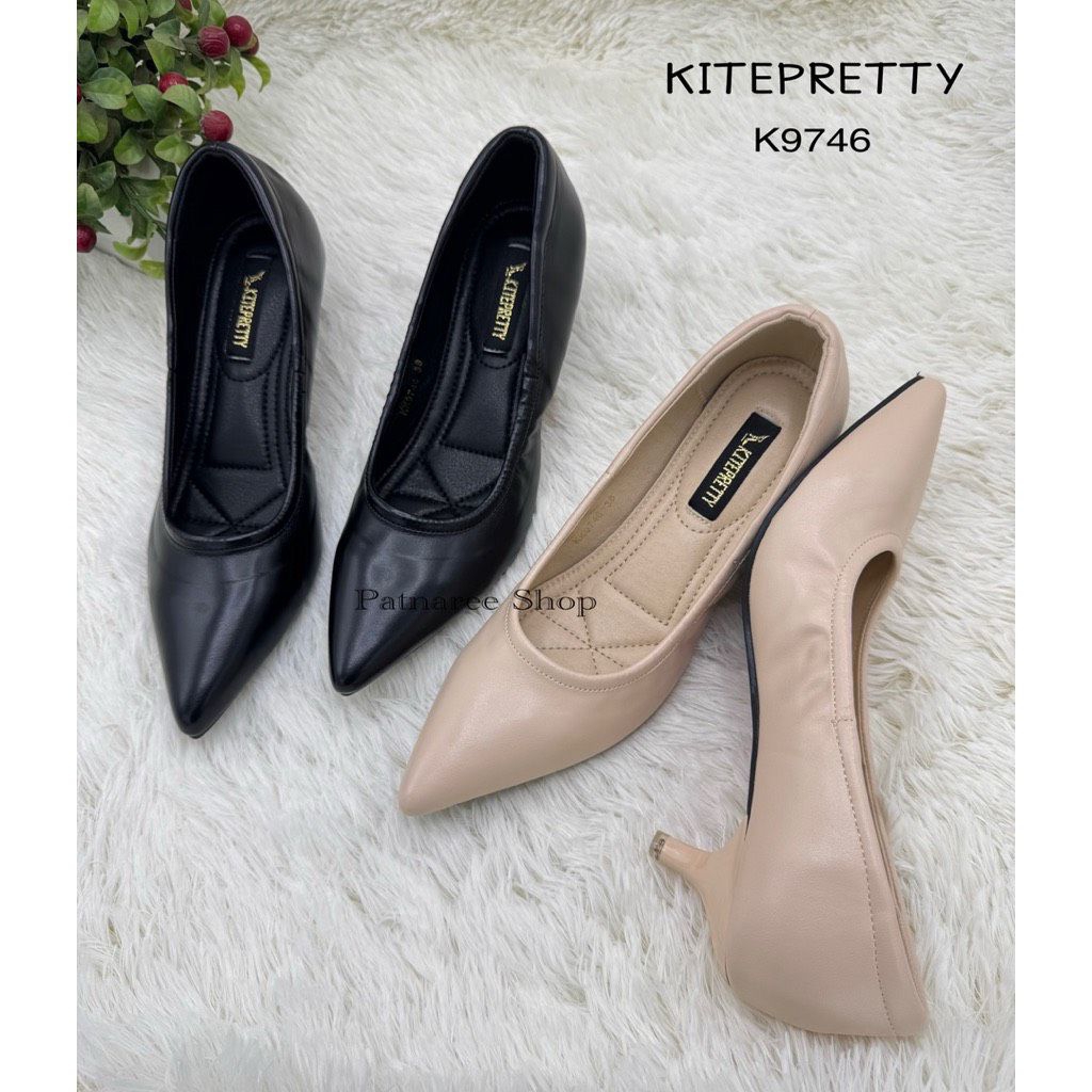 รองเท้าคัชชู Kitepretty รุ่น K9746 หนังพียูสุดนุ่ม ส้นสูงเพียง 1.5 นิ้ว ปลายแหลม Size 36-40
