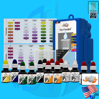 Tetra Test 7in1 pH KH NH3 No2 No3 ชุดทดสอบ น้ำยาวัดค่าน้ำ PetLife Alkalinity Amomonia Nitrite Nitrate Hygger tester