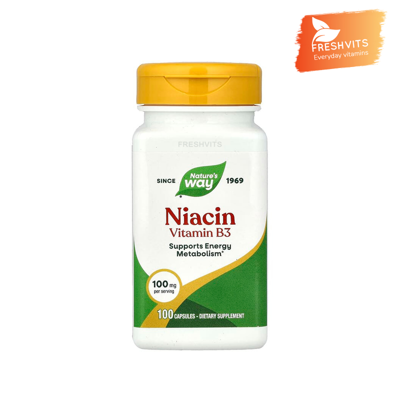 Nature's way,Niacin, Vitamin B3, 100 mg, 100 Capsules