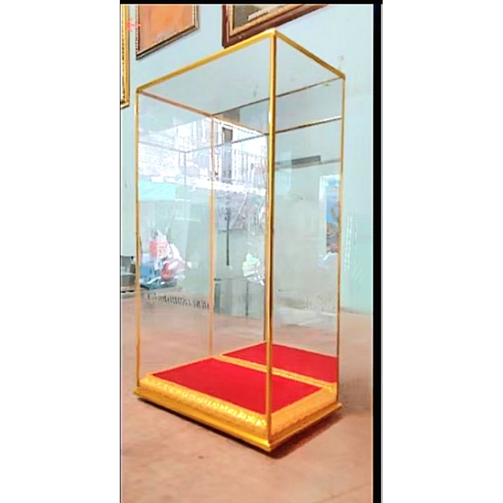 ตู้กระจกครับพระขนาด9×6×14นิ่วสี่เหลี่ยมใส
