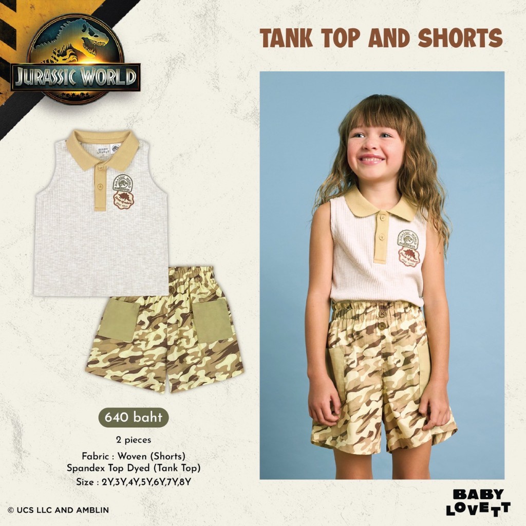 [Babylovett] 06 Drop3 Jurassic World - Tank Top and Shorts