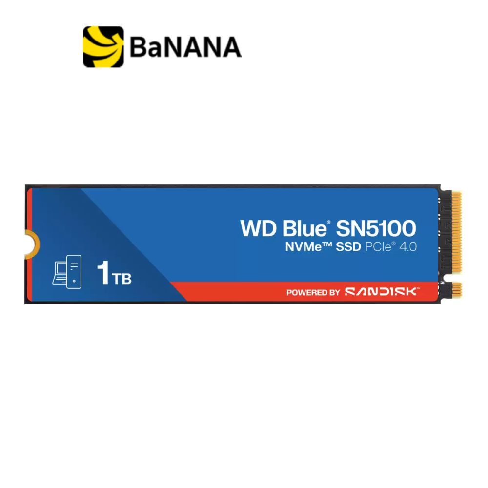 การ์ดเอสเอสดี WD Blue SN5100 1TB SSD M.2 PCle/Nvme Gen4 R7100MB/s W6700MB/s (WDS100T5B0E-00CPE0) 5Ye