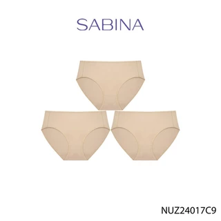 [Online Exclusive] (Set 3 ชิ้น) Sabina Microfiber Everyday Series กางเกงในทรงเอวสูงปานกลาง รหัส NUZ24017C9 - สีเนื้อเข้ม
