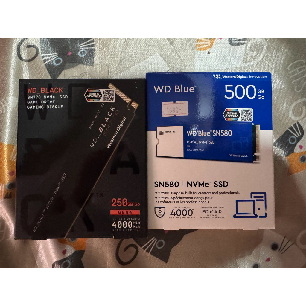 มือ2 SSD SN580 WD Blue 500GB / SN770 256GB / Samsung980 256GB NVME