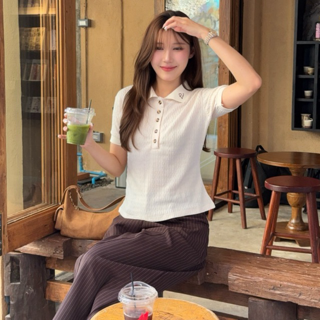 !TAYLOR-NEW POLO BASIC T-SHIRT พร้อมส่ง เสื้อไหมพรหมคอปกสุดเบสิค! *รบกวนอ่านรายละเอียดก่อนสั่งซื้อค่ะ