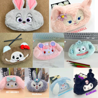 (พร้อมส่ง) กระเป๋าดินสอ กระเป๋าใส่เครื่องสำอาง ถุงหูรูดการ์ตูน Sanrio kitty monchhichi จัดระเบียบของ