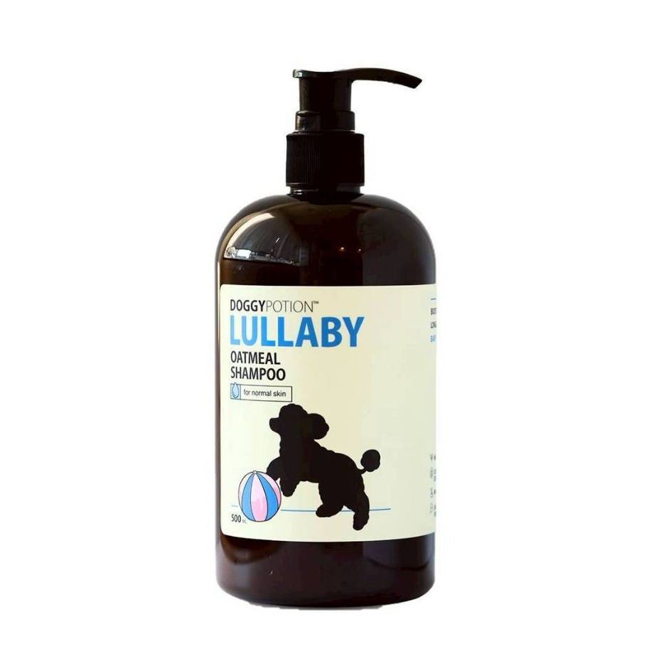 [สูตรใหม่ 2026] Doggy Potion Lullaby Shampoo แชมพูโอ๊ตมีลสูตรลาลาบาย โอ๊ตมีลเข้มข้น 20% กลิ่นแป้งเด็ก ขนาด 500ml.