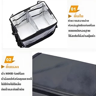 กล่องส่งอาหาร 22/45/62/80L กันน้ำแบบหนา กล่องเก็บความร้อนเดลิเวอรี กระเป๋าส่งอาหา