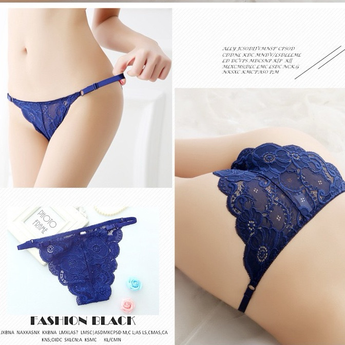 J30 กางเกงในลูกไม้ สีพื้น สายปรับได้ ใส่สบาย พร้อมส่ง