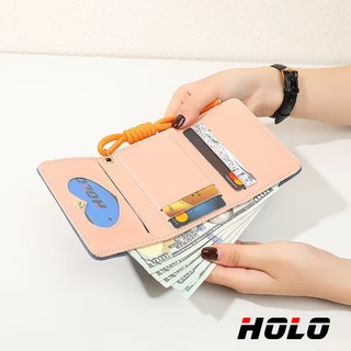 HOLO กระเป๋าเงิน แฟชั่น อเนกประสงค์ กระเป๋าสตางค์สุภาพสตรี สั้นค่ะ