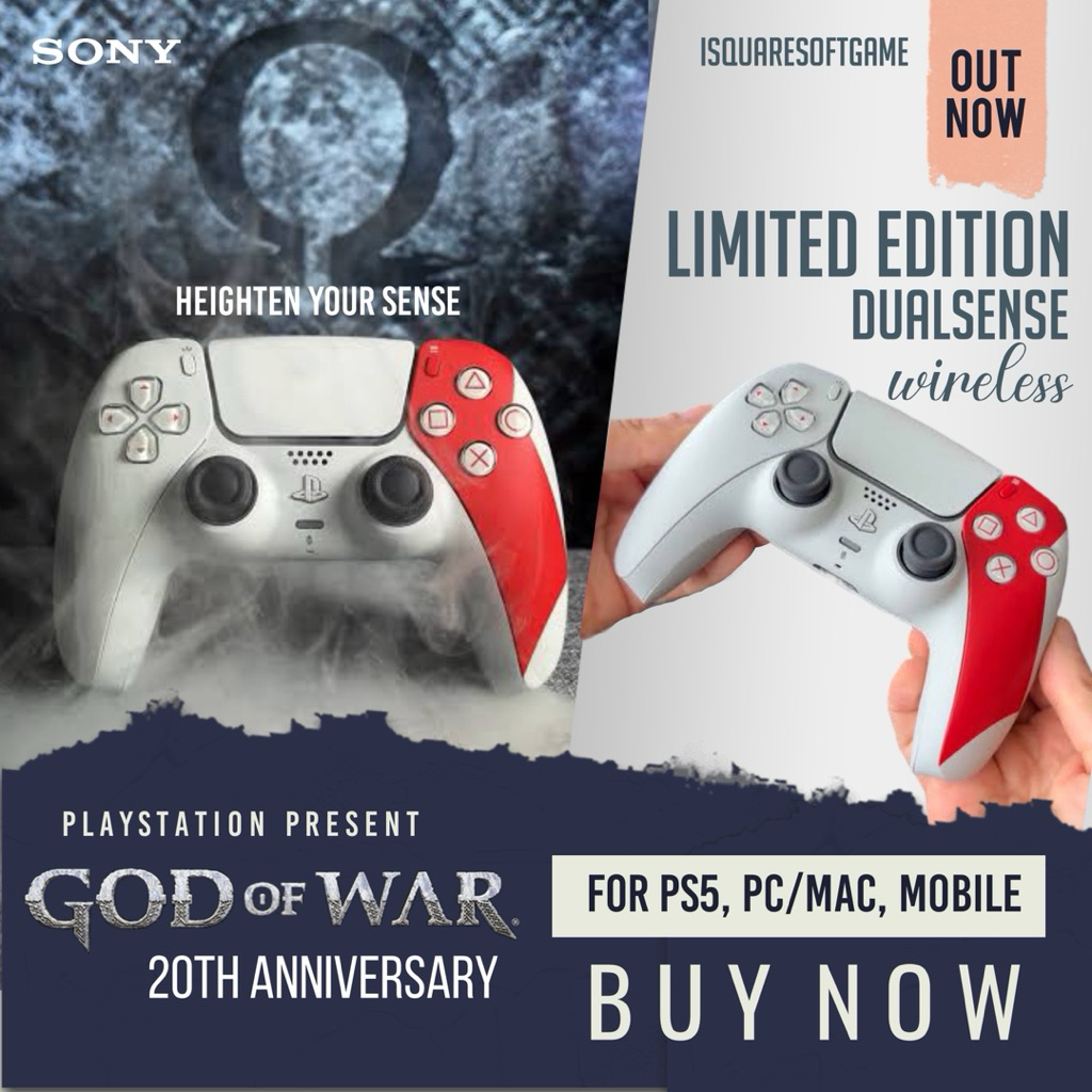 🛵 𝙁𝙖𝙨𝙩 𝘿𝙚𝙡𝙞𝙫𝙚𝙧𝙮!⚡️ DualSense God of War 20th Anniversary Limited Edition