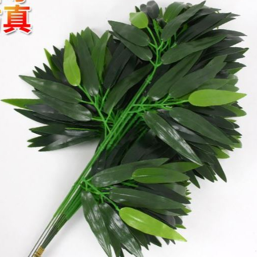(ชุดละ20กิ่ง)ใ บไผ่ปลอมยาว40cm 1กิ่งมี20ใบ