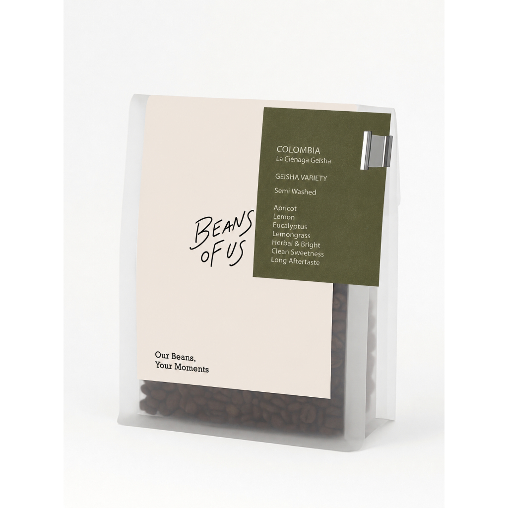 เมล็ดกาแฟคั่ว Beans of us โคลอมเบีย Colombia La cienaga Geisha (Semi-Washed) เมล็ดกาแฟนอก กาแฟดริป Specialty 100g