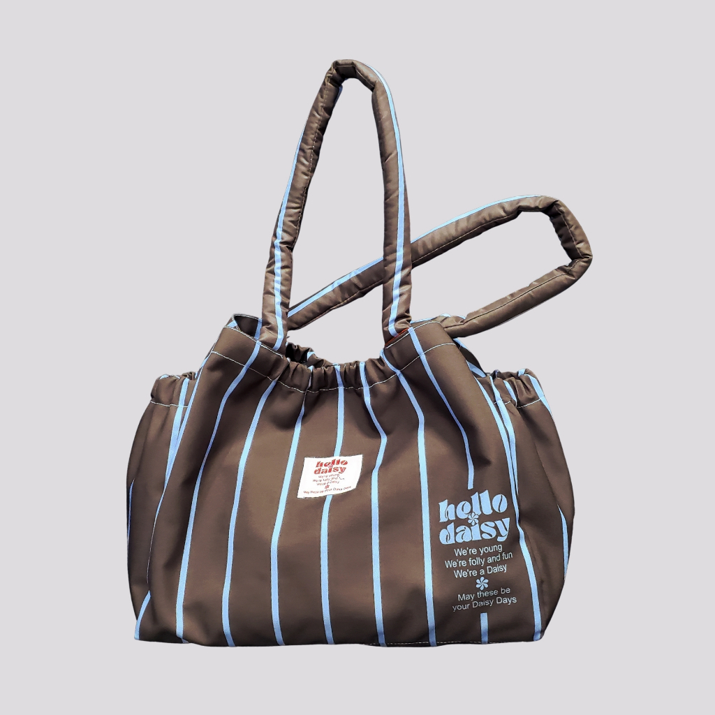 Hello Daisy- Pumpkin bag -XL สายสะพายนิ่มๆ +ช่องใส่แก้วน้ำ 2 ข้าง รองก้นซัพพอร์ต notebook , ipad