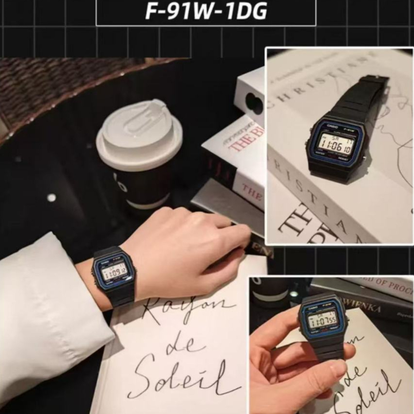 🍎ประกัน 1 ปี🍎F-91W-1DG/F94Wนาฬิกาผู้ชาย ผู้หญิง ข้อมือเด็ก สปอร์ต กันน้ำได้ Standard นาฬิกาจากญี่ปุ่น คู่รัก