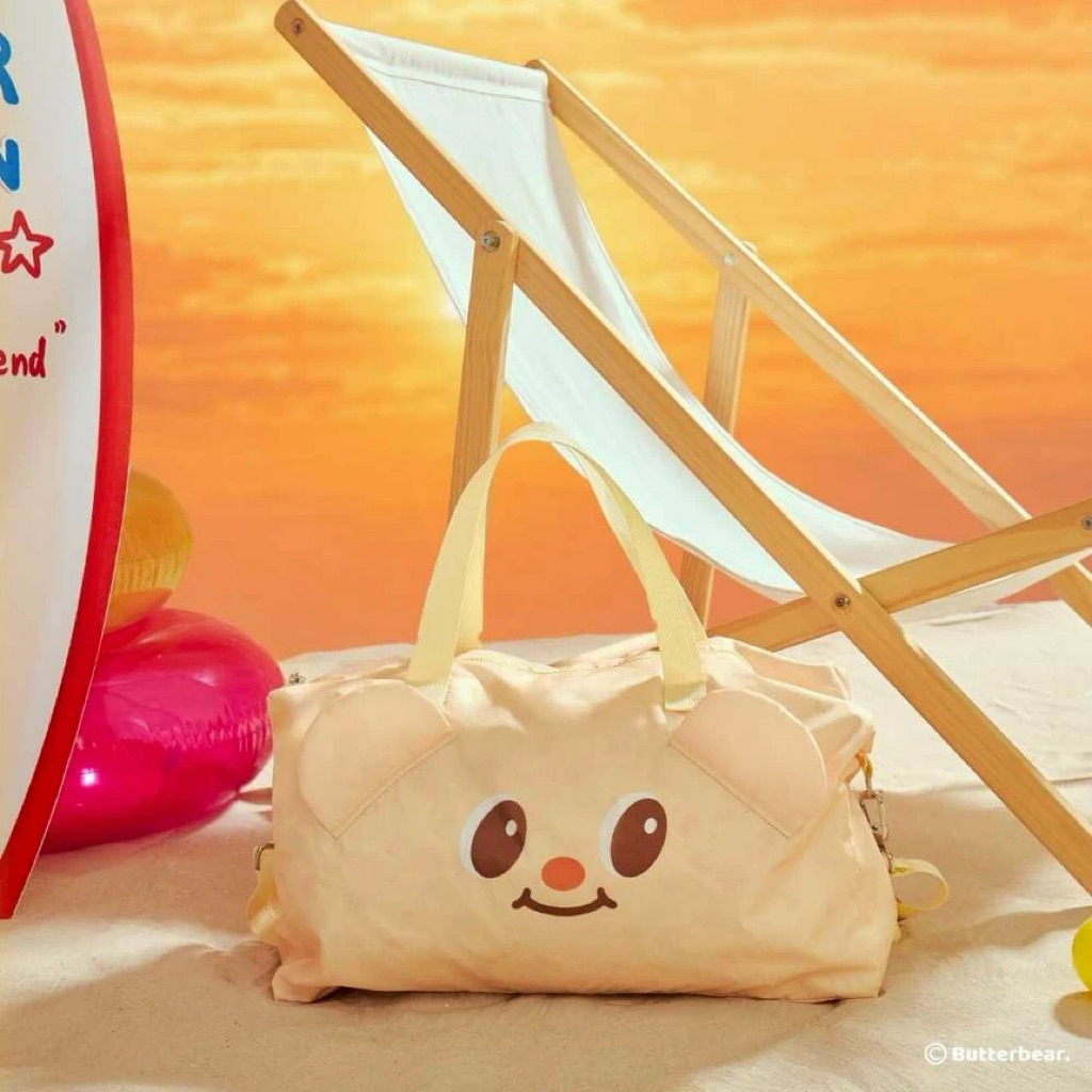 พร้อมส่ง✨กระเป๋าเดินทางบัตเตอร์รี่ฮอลิเดย์ (Buttery Holiday Travel Bag)🧳🏝️🏄🏻‍♀️พร้อมถุงกระดาษคาเฟ่น้องเนย🛍️🧸