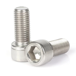 10ชิ้น น็อต สกรู หัวจม สแตนเลส 304 เกลียวมิล ตลอด หยาบ M6/M8 Hex Socket Head Cap Machine Screw