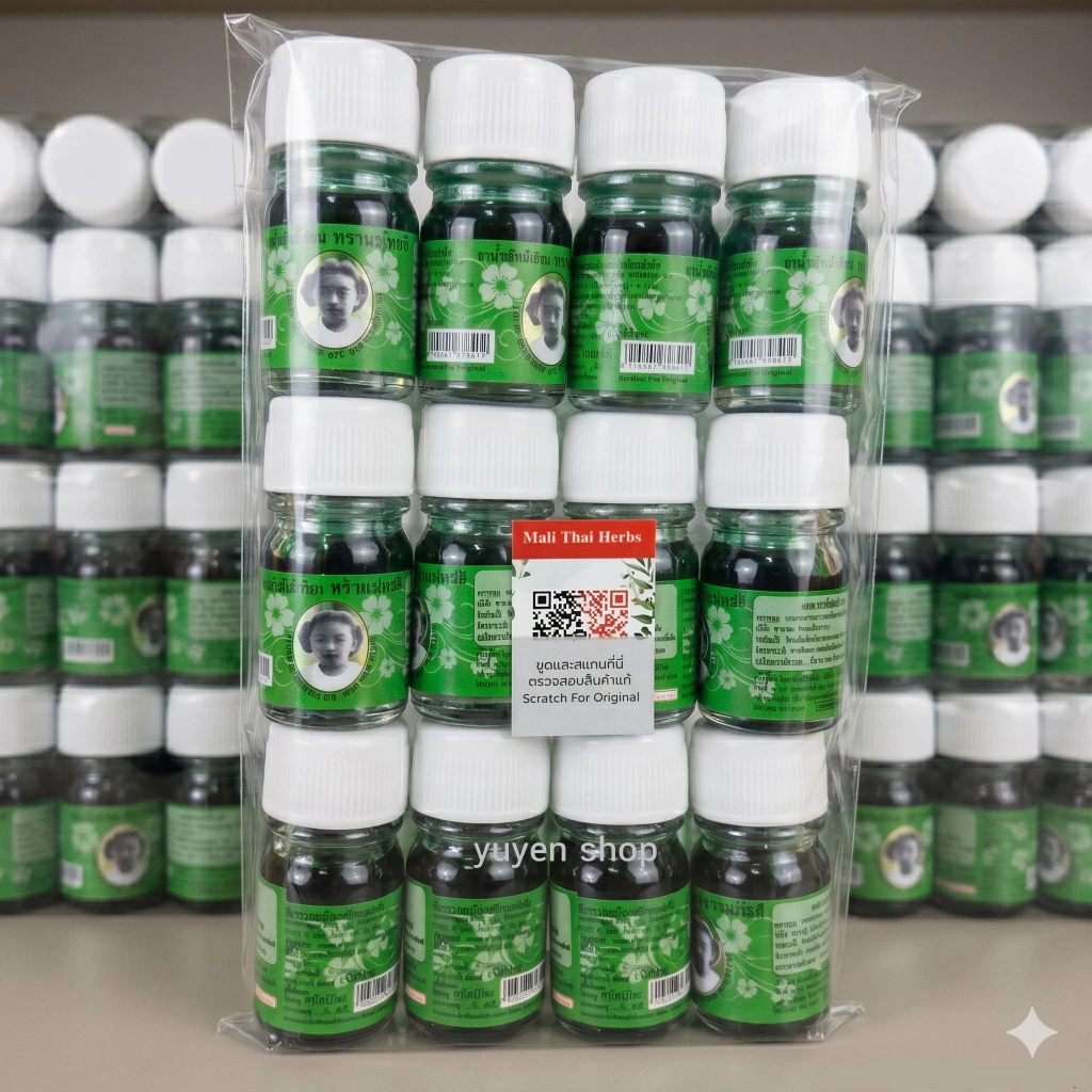[ยกโหล] น้ำมันเขียว ตราแม่มะลิ ขนาด 5 cc.12 ขวด (1โหล) ของแท้